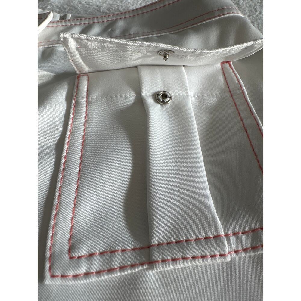 MARIA ISABEL CEPEDA Color Block Pants White/Red sz2 - Picture 9 of 10